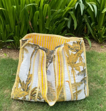 PALM YELLOW TOTE